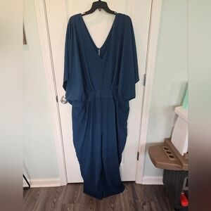 Asos Elegant Blue V Neck Jumpsuit Size 22